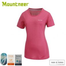 Mountneer 山林 女 膠原蛋白圓領排汗衣《深桃紅》31P68/T恤/短袖上衣/排汗衣