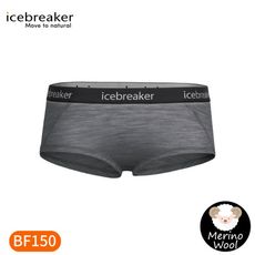 Icebreaker 女 Sprite四角內褲BF150《灰》IB103023/平口內褲/內著