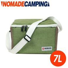 NOMADE 7L純色肩背冷袋《綠》N-7148/保冷袋/環保袋/露營/野餐袋