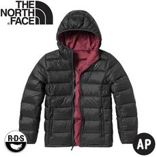 The North Face 女 可套接雙面防潑羽絨外套《紫紅/深灰》5AY2/保暖外套/羽絨衣
