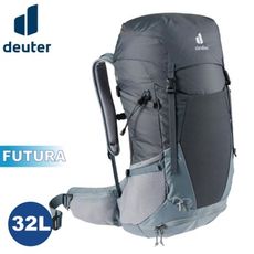 Deuter 德國 FUTURA 32L 透氣網架背包《黑/水藍》3400821/輕量登山包/自行車