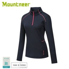 Mountneer 山林 女針織保暖上衣《黑》32P26/保暖中層/長袖上衣
