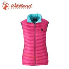 Wildland 荒野 女款 700FP輕量羽絨背心 桃紅連帽外套/羽絨外套/保暖外套/ 0A321