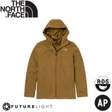 The North Face 男 FL兩件式防水鵝絨保暖外套 AP《狼棕》4N9T/防水外套/連帽外