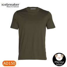 Icebreaker 男 Tech Lite II素色圓領短袖上衣AD150《橄欖綠》0A59IY/