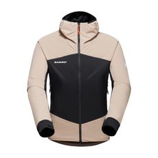 MAMMUT 長毛象 男 Taiss IN Hybrid Hooded 軟殼連帽外套《薩凡納褐/黑》