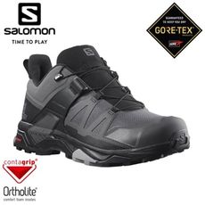 SALOMON 法國 男 X ULTRA 4 GTX 低筒登山鞋《灰/黑/石碑灰》412870/越野