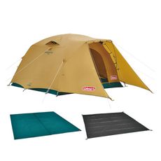 Coleman 美國 4-6人透氣圓頂露營帳V 入門套組CM-38138/客廳帳棚/寢室帳/露營