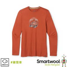 SmartWool 美國 男 塗鴉長Tee/鏟雪車《暗橙》SW016682/登山/保暖長袖/長T