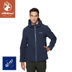 Wildland 荒野 男三層類防水超潑保暖外套《深藍》0A92916/防風外套/連帽外套