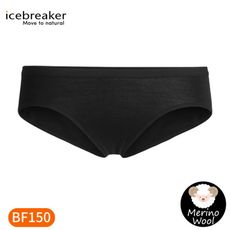 Icebreaker 女Siren HIP 三角內褲BF150《黑》IB104704/三角褲/內著/