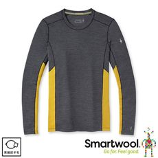 SmartWool 美國 男 Merino Sport 150 長袖T恤《炭黑/金黃橄綠》SW011