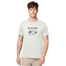 Wildland 荒野 男 輕量抗UV吸排快乾機能印花T《北歐白》0B31652/排汗衣/戶外運動機