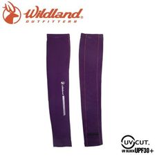 Wildland 荒野 中性印花開洞抗UV透氣袖套《紫》W1810/春夏款/抗UV/防曬袖套
