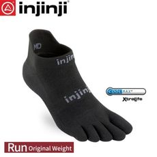 INJINJI 美國 RUN 吸排五趾隱形襪《黑色》1695/五指襪/專業排汗襪/登山健行襪/休閒襪