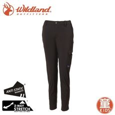 Wildland 荒野 中童 彈性防潑防風天鵝絨褲《深鐵灰》0A72360/雪褲/運動褲/休閒褲/登