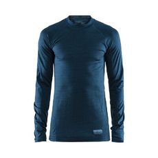 CRAFT 瑞典 男 美麗諾羊毛長圓領排汗衣《藍綠》1906618/保暖打底衣/彈性排汗衣/運動上衣