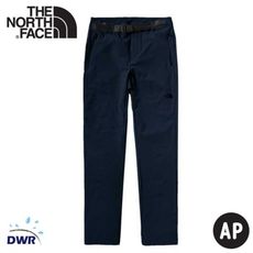 The North Face 女 彈性防潑水長褲(附腰帶)《深藍》4UBD/戶外徒步褲/休閒長褲/登