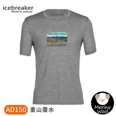 Icebreaker 男 Tech Lite II圓領短袖上衣(重山覆水)AD150《灰》IB0A5