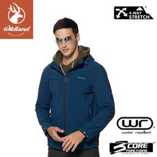 Wildland 荒野 男 彈性防風超潑機能輕量外套《孔雀藍》0A92912/保暖外套/防風外套