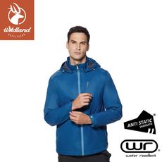 Wildland 荒野 男 輕量天鵝絨防風保暖外套《帝國藍》0A92908/保暖外套/防風外套