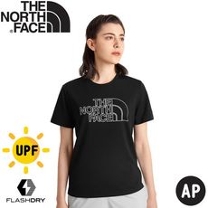 The North Face 女 LOGO短袖棉T恤AP《黑》5JYR/T恤/短T/休閒短袖/圓領T