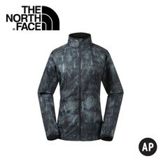 The North Face 女 防風防潑水外套/L《黑色印花》3GEJ/防潑水/印花/外套/風衣/