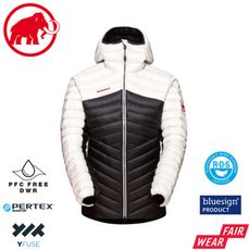 MAMMUT 瑞士 女 BroadPeakINHoodedJacket 防潑水連帽羽絨外套《黑/紅》