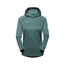 MAMMUT 瑞士 女 Selun FL Sun Hoody AF 機能套頭連帽上衣《深玉石綠》10