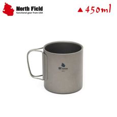 North Field 美國 450ml 帶把手雙層保溫純鈦杯CNDTK91103/登山/露營