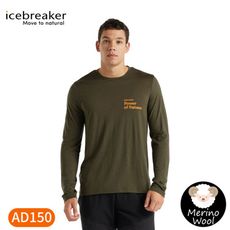 Icebreaker 男 Tech Lite II圓領長袖上衣《橄欖綠》0A59IQ/內層衣/薄長袖