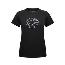 MAMMUT 長毛象 女 QD Logo Print AF 快乾短袖T恤《黑 PRT4》1017-0