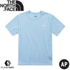 The North Face 女 排汗短T恤 AP《貝塔藍》5JX1/T恤/短T/休閒短袖/圓領T/