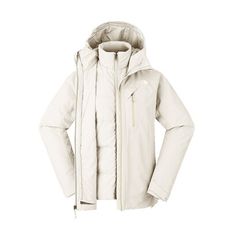 The North Face 女 DV防水兩件式羽絨外套AP《沙丘白》89Y7/登山/防風外套/防水