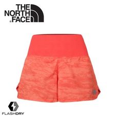 The North Face 女 FlashDry運動短褲《紅》3F1K/快乾短褲/慢跑褲/休閒短褲