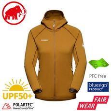 MAMMUT 長毛象 女 Aconcagua ML Hooded Jacket 刷毛連帽外套《獵豹褐