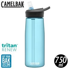 CamelBak 美國 750ml eddy+多水吸管水瓶RENEW《透藍》CB2465402075