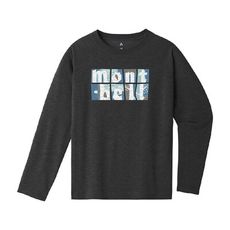 Mont-Bell 日本 童 WIC.L/S T LAKESHORE 長袖排T《深灰》1114864