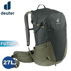 Deuter 德國 FUTURA 27L 透氣網架背包《墨綠/卡其》3400321/輕量登山包/自行