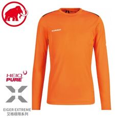 MAMMUT 瑞士 男 Moench Light Longsleeve排汗長袖《復刻橘》1016-0