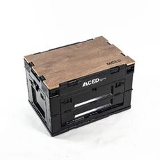 MCED 軍風三開摺疊整理箱-50L+桌板《暗夜黑》3I1206/裝備箱/汽車收納/收納箱/露營收