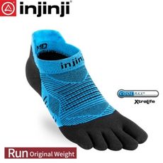 INJINJI 美國 RUN 吸排五趾隱形襪《水藍》0653/五指襪/專業排汗襪/登山健行襪/休閒襪