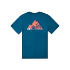 The North Face 男 短袖棉T AP《藍珊瑚》7WF5/吸濕排汗登山印花短袖T恤/運動衫