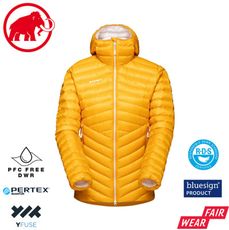 MAMMUT 瑞士 女 BroadPeakINHoodedJacket 防潑水連帽羽絨外套《金黃》1