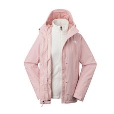 The North Face 女DV兩件式防水透氣刷毛保暖外套 AP《粉/沙丘白》89Y3/兩件式/