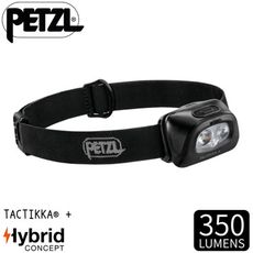 PETZL 法國 TACTIKKA+ 超輕量標準頭燈《黑》E089EA02/350流明/頭燈/登山露