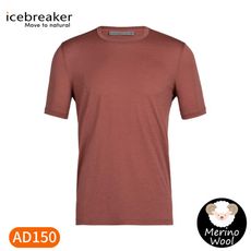 Icebreaker 男 Tech Lite II素色圓領短袖上衣AD150《紫羅蘭紅》0A59IY