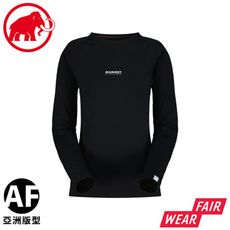 MAMMUT 瑞士 女 Logo Print LS AF 長袖T恤《黑》1016-01040/排汗衣