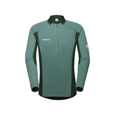 MAMMUT 長毛象 男 Aenergy FL Half Zip AF半開襟長袖《深玉石綠/綠樹》1