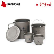 North Field 美國 純鈦雙層濾網泡茶具組(含2杯)DNDTK0604/登山/露營